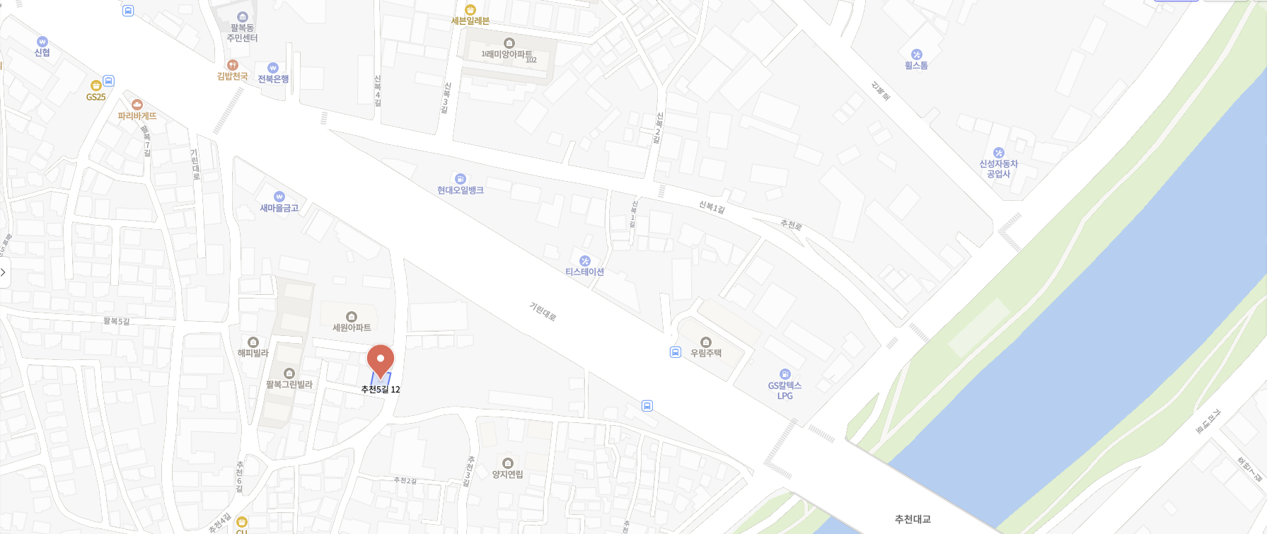전북 전주시 덕진구 추천5길 12 위치 지도